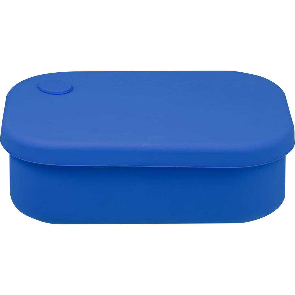 Silicone Bento Box with Four Compartments and Air Valve - Blueberry - Back