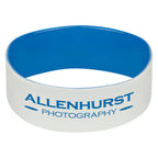 Silicone Bracelet, 1 Inch - White/royal - Laser