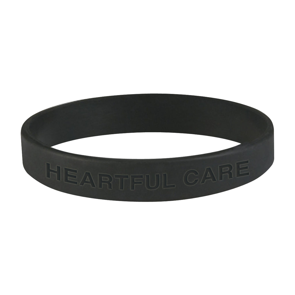 Silicone Bracelet in a Single Color - Black - Laser