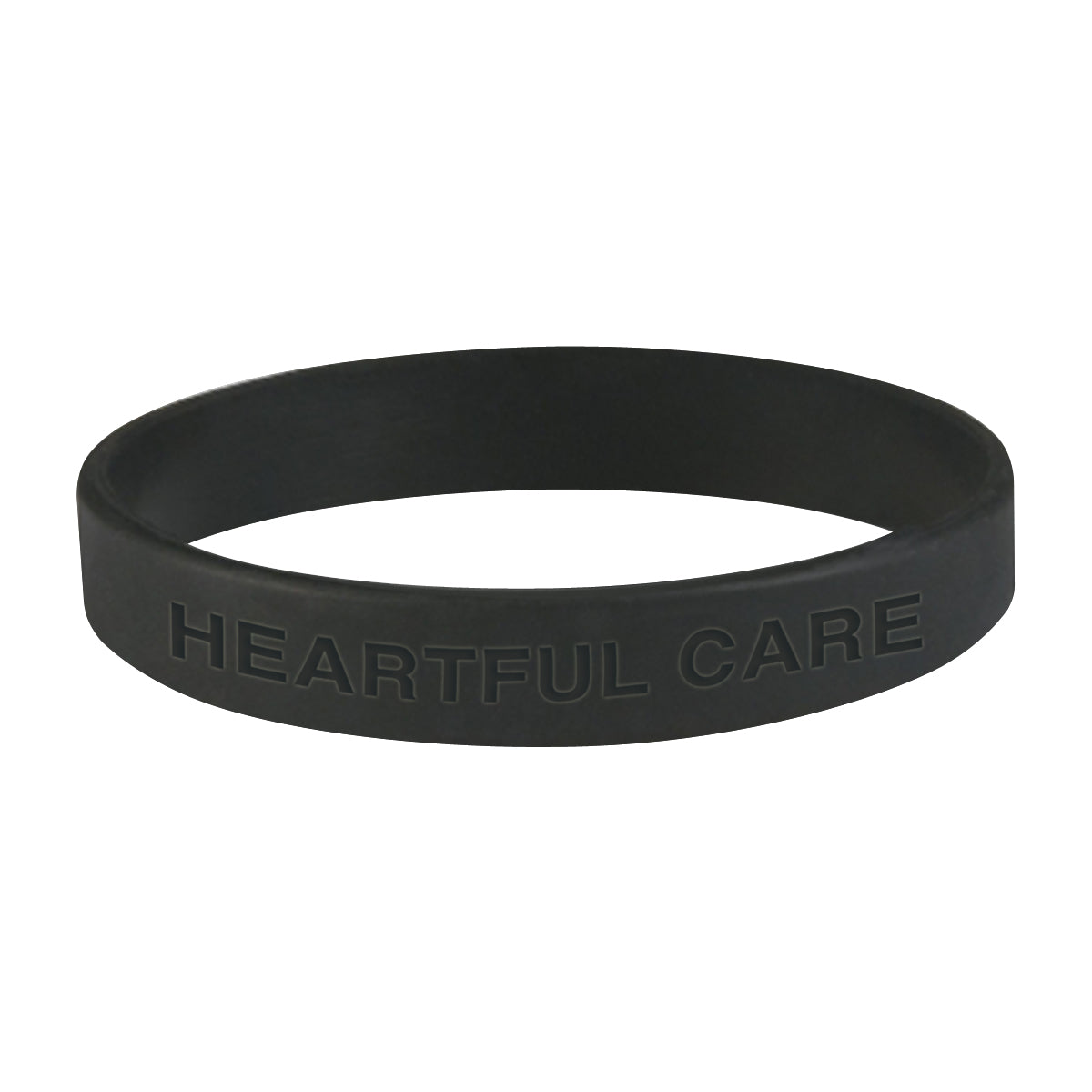 Silicone Bracelet in a Single Color - Black - Laser