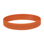 Silicone Bracelet in a Single Color - Burnt Orange - Laser