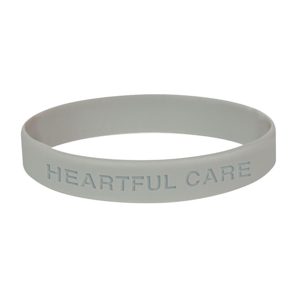 Silicone Bracelet in a Single Color - Gray - Laser