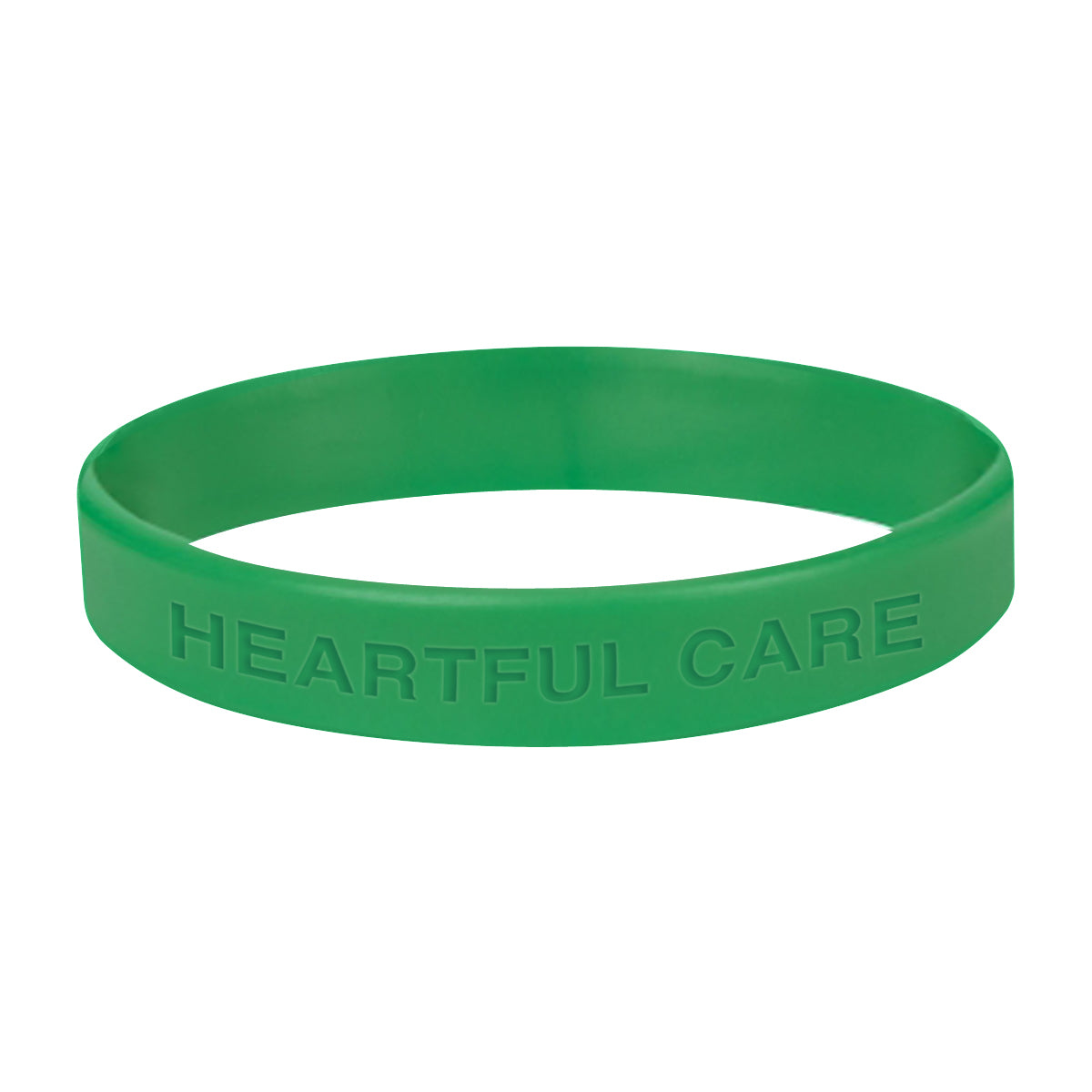 Silicone Bracelet in a Single Color - Kelly Green - Laser