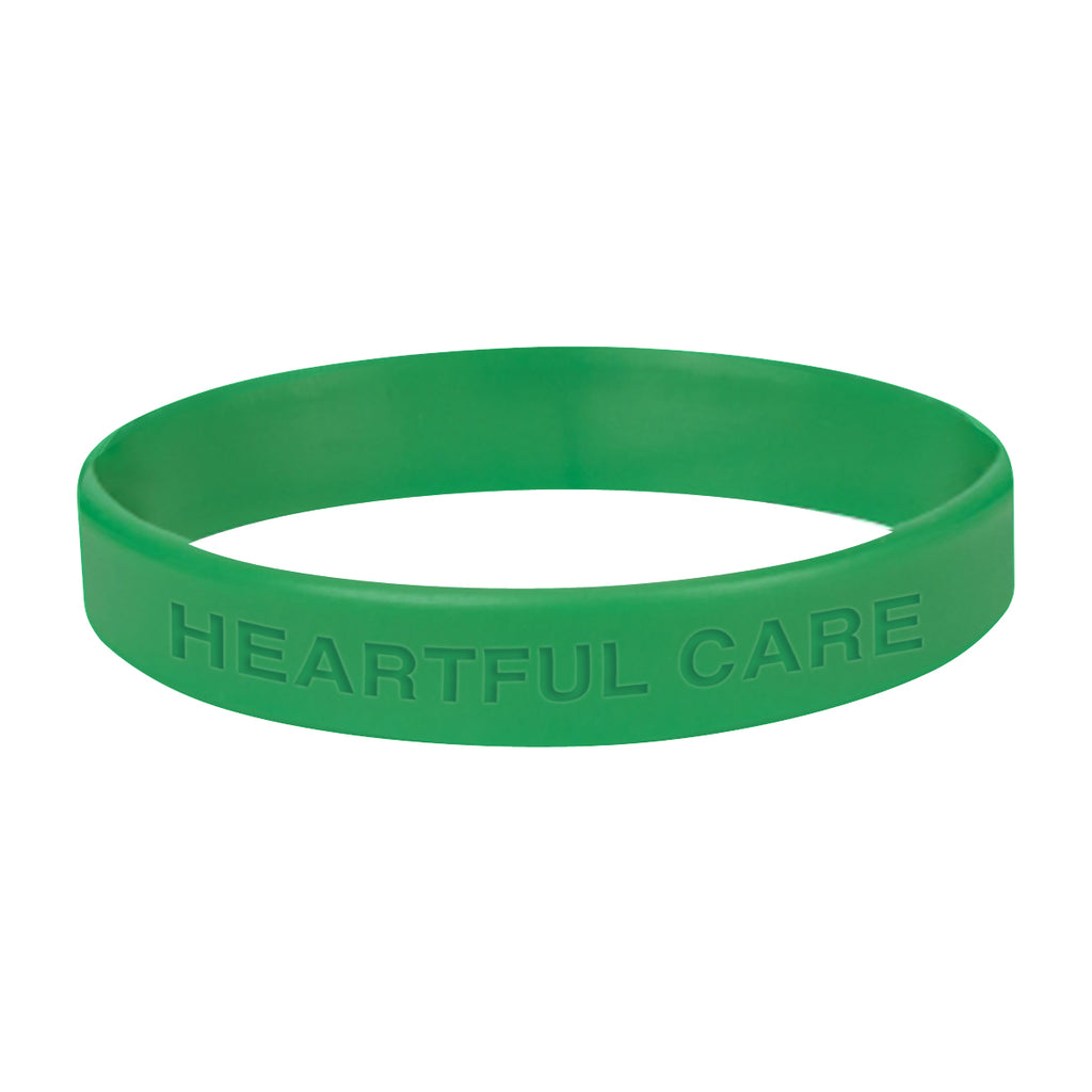 Silicone Bracelet in a Single Color - Kelly Green - Laser