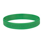 Silicone Bracelet in a Single Color - Kelly Green - Laser