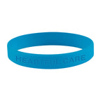 Silicone Bracelet in a Single Color - Light Blue - Laser