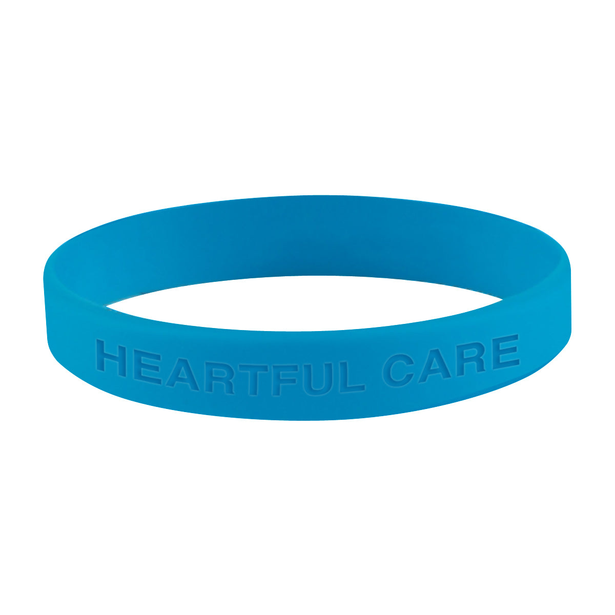 Silicone Bracelet in a Single Color - Light Blue - Laser