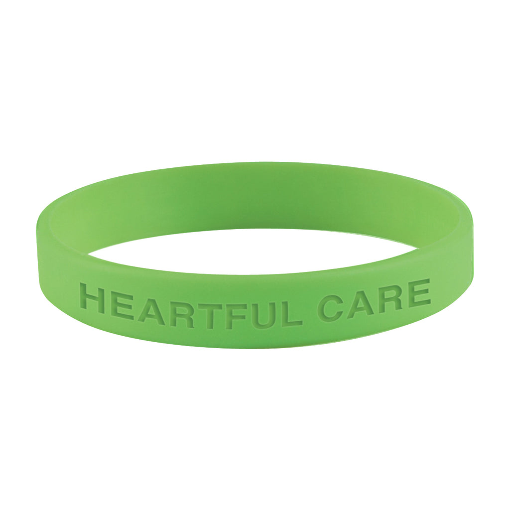 Silicone Bracelet in a Single Color - Lime Green - Laser