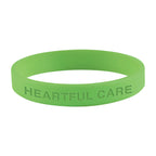 Silicone Bracelet in a Single Color - Lime Green - Laser