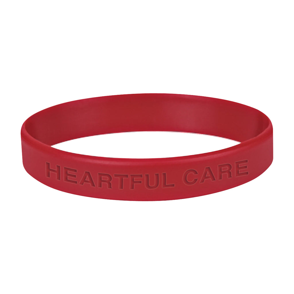 Silicone Bracelet in a Single Color - Maroon - Laser