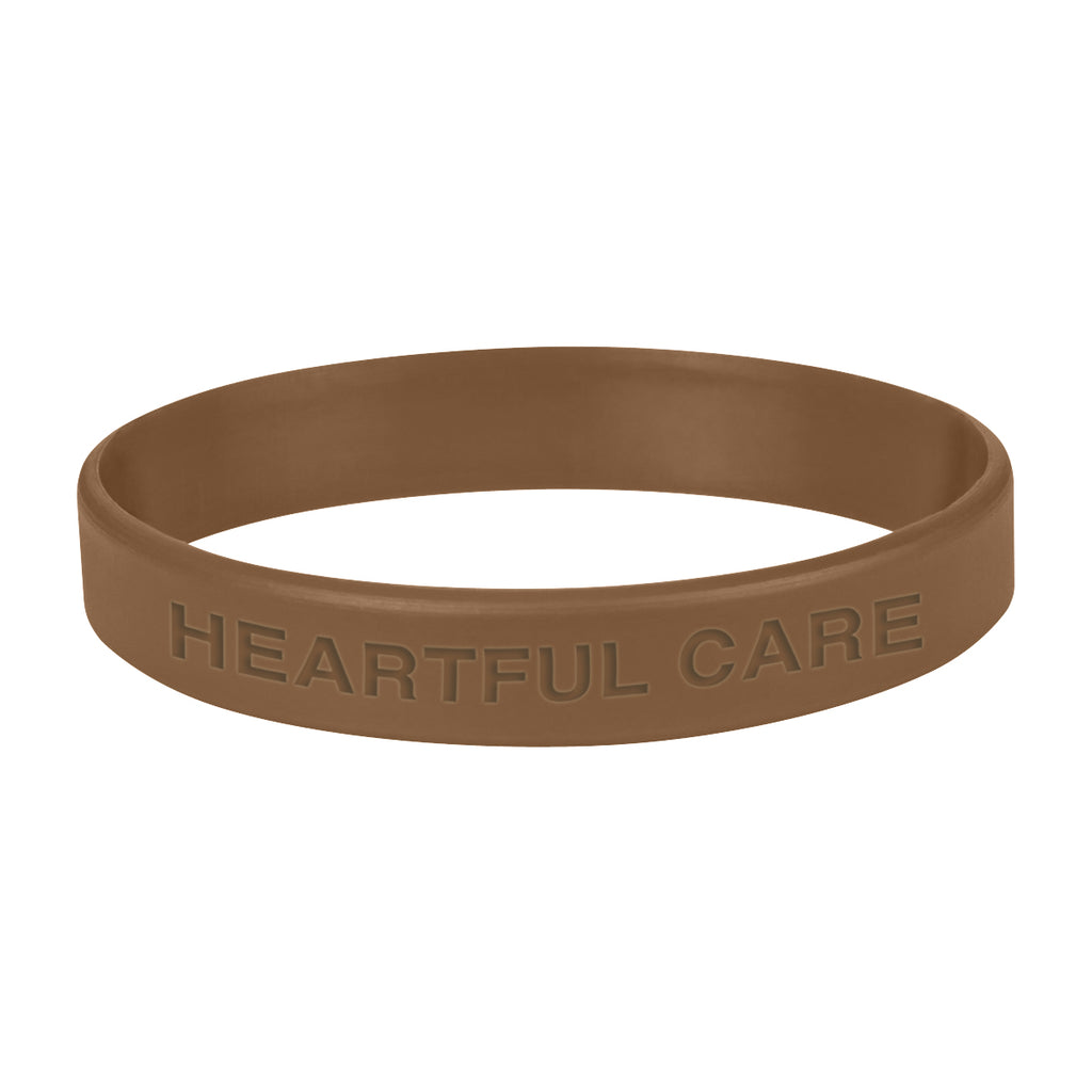 Silicone Bracelet in a Single Color - Metallic Gold - Laser