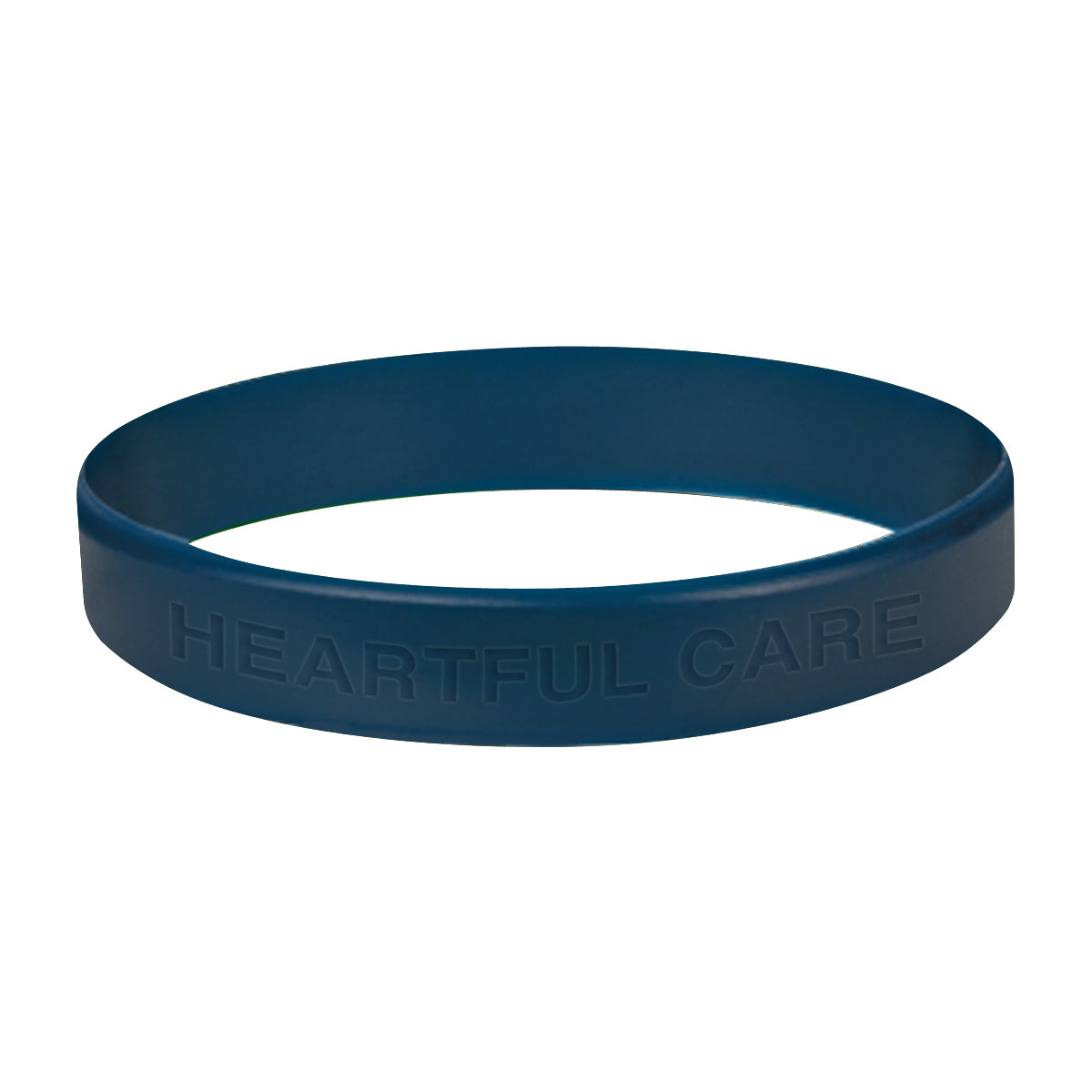 Silicone Bracelet in a Single Color - Navy Blue - Laser