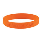 Silicone Bracelet in a Single Color - Orange - Laser