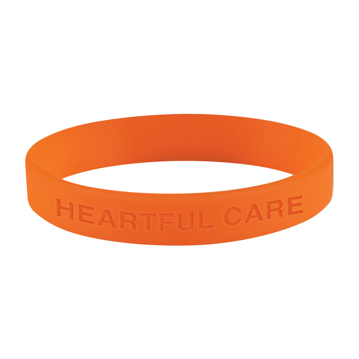 Silicone Bracelet in a Single Color - Orange - Laser