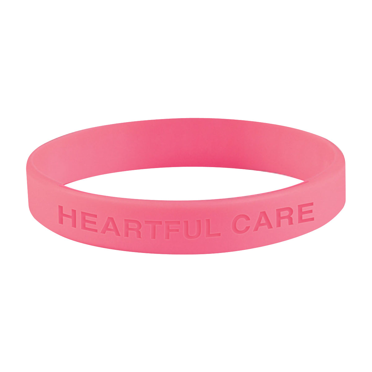 Silicone Bracelet in a Single Color - Pink - Laser