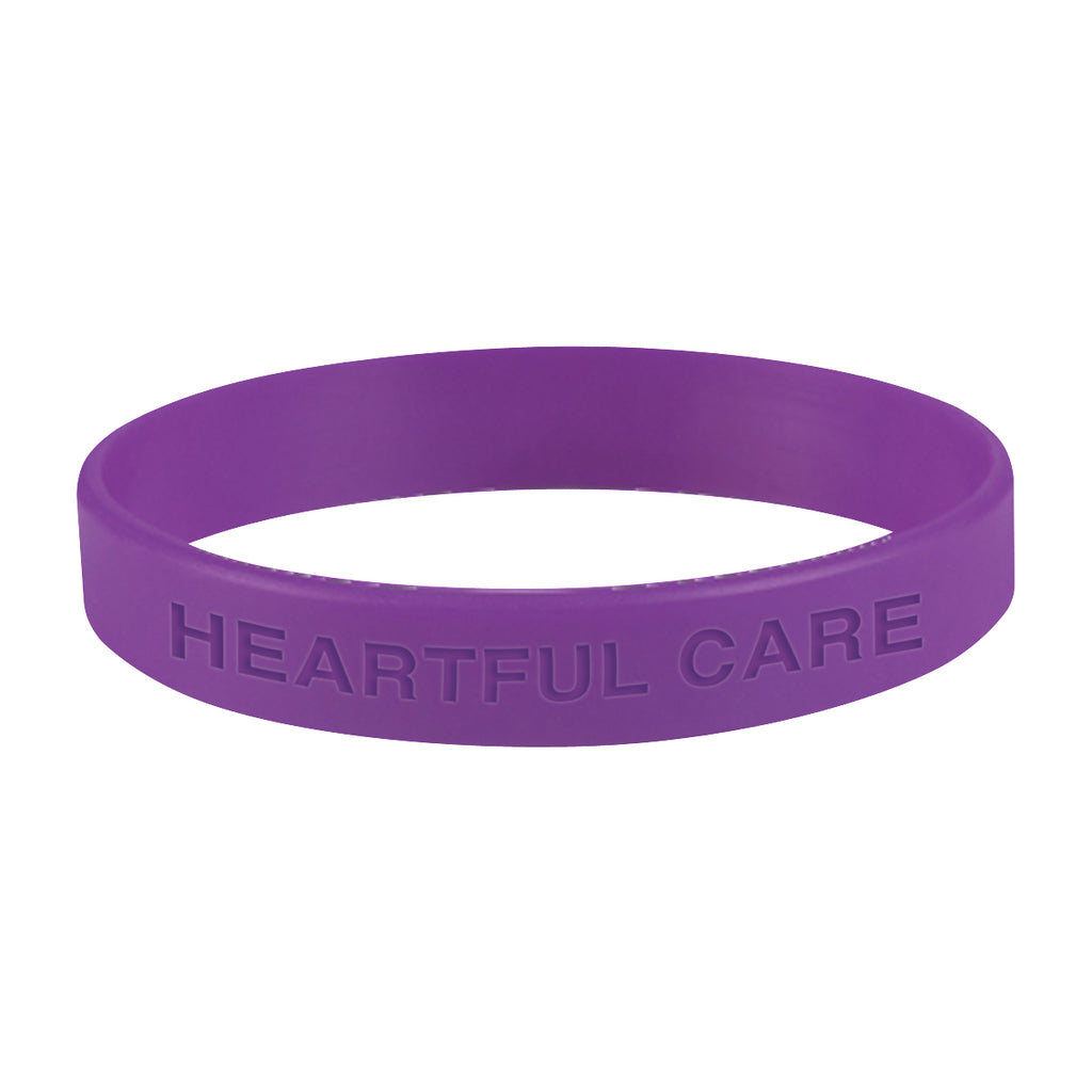 Silicone Bracelet in a Single Color - Purple - Laser