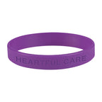 Silicone Bracelet in a Single Color - Purple - Laser