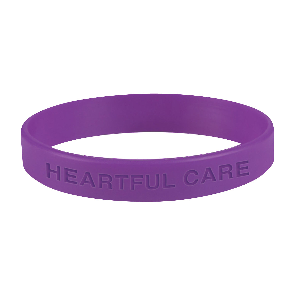 Silicone Bracelet in a Single Color - Purple - Laser