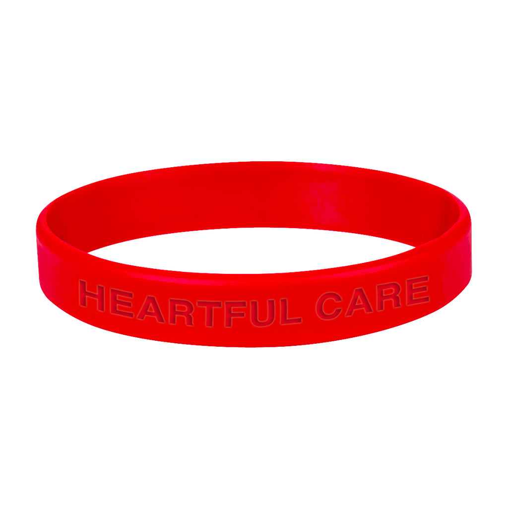 Silicone Bracelet in a Single Color - Red - Laser