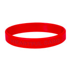 Silicone Bracelet in a Single Color - Red - Laser