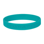 Silicone Bracelet in a Single Color - Teal - Laser