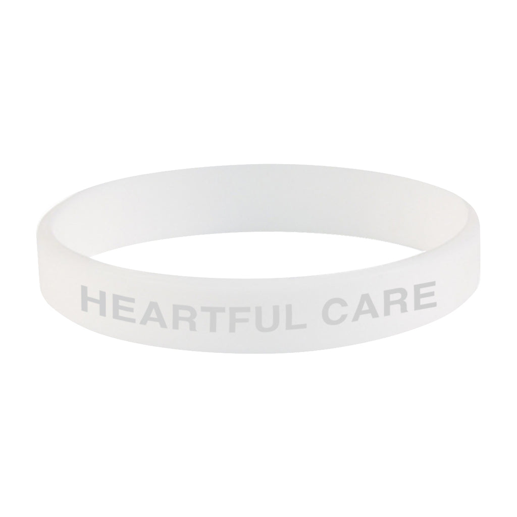 Silicone Bracelet in a Single Color - White - Laser