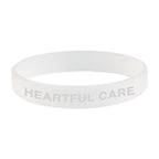 Silicone Bracelet in a Single Color - White - Laser