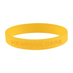 Silicone Bracelet in a Single Color - Yellow - Laser