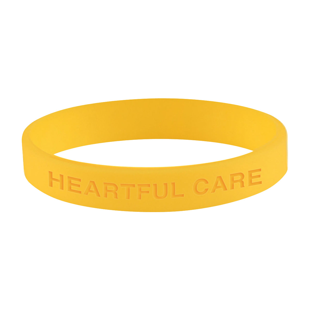 Silicone Bracelet in a Single Color - Yellow - Laser