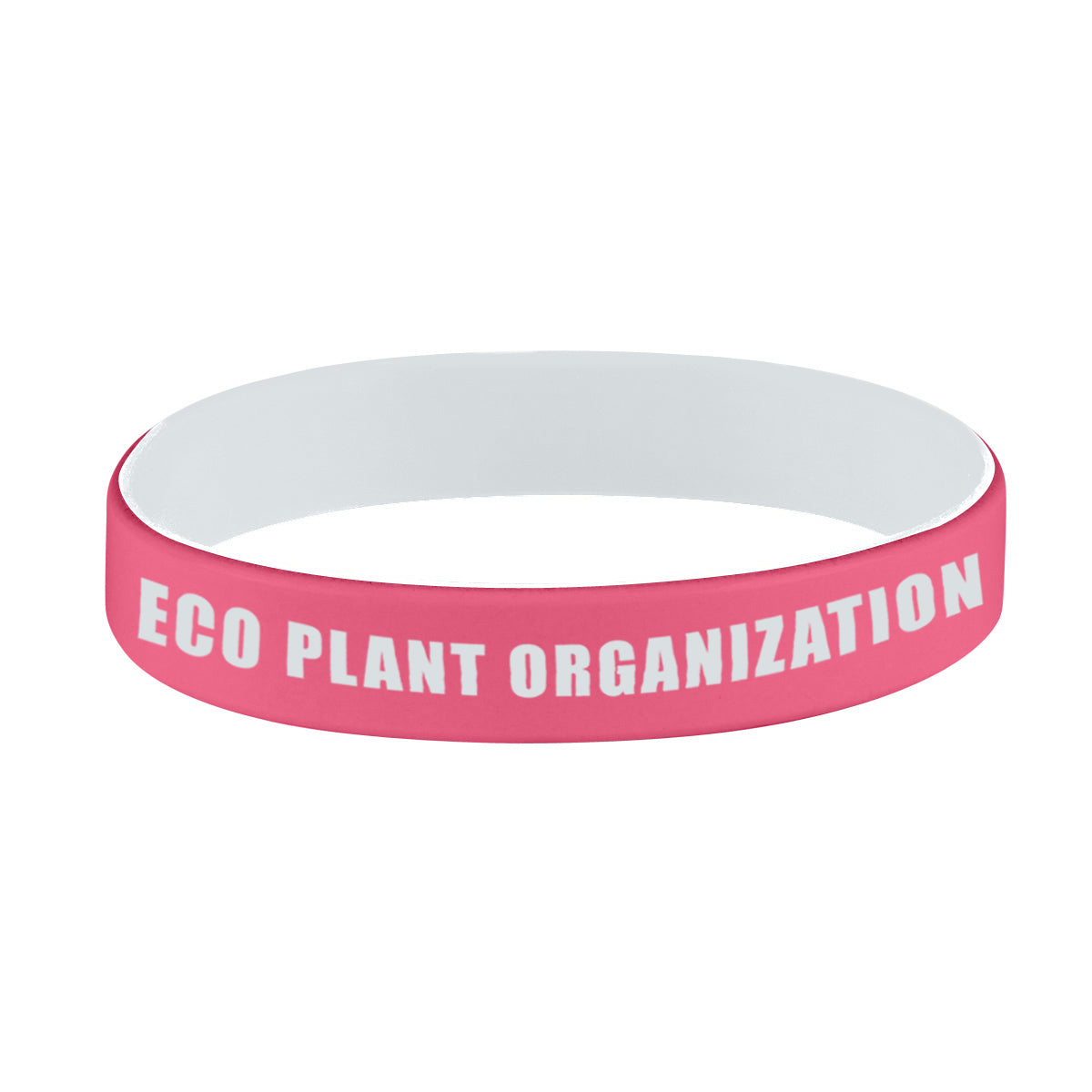 Silicone Bracelet with Colored Letters - Pink - Laser