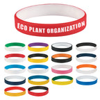 Silicone Bracelet with Colored Letters - Red