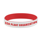 Silicone Bracelet with Colored Letters - Red - Laser