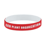 Silicone Bracelet with Colored Letters - Red - Laser Engraving