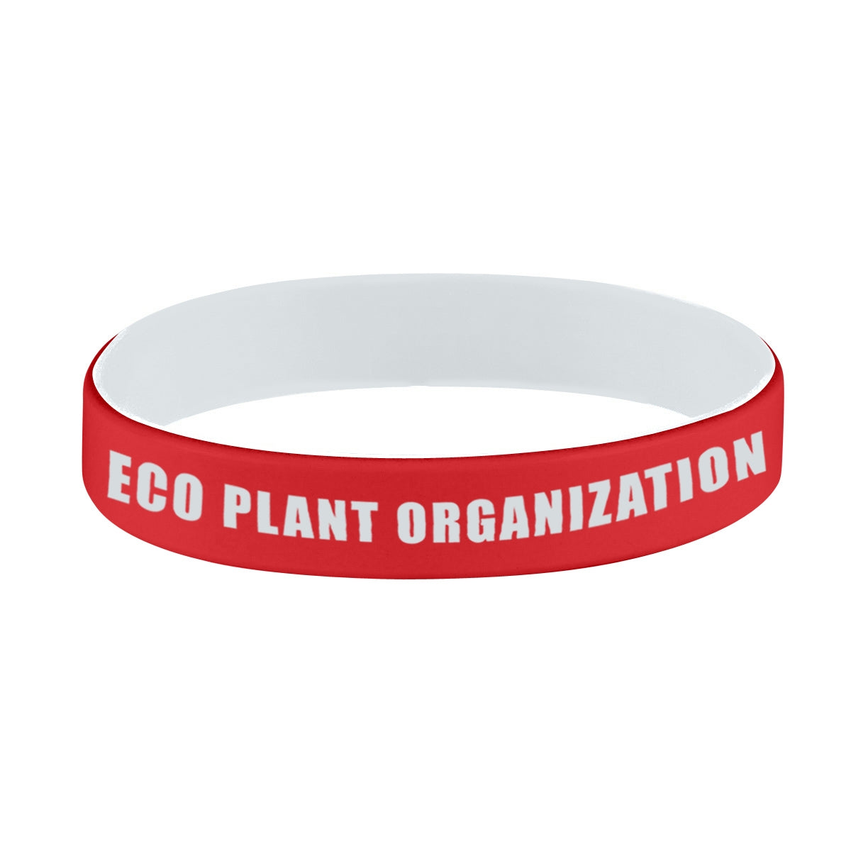 Silicone Bracelet with Colored Letters - Red - Laser Engraving
