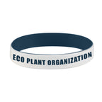 Silicone Bracelet with Colored Letters - White - Laser