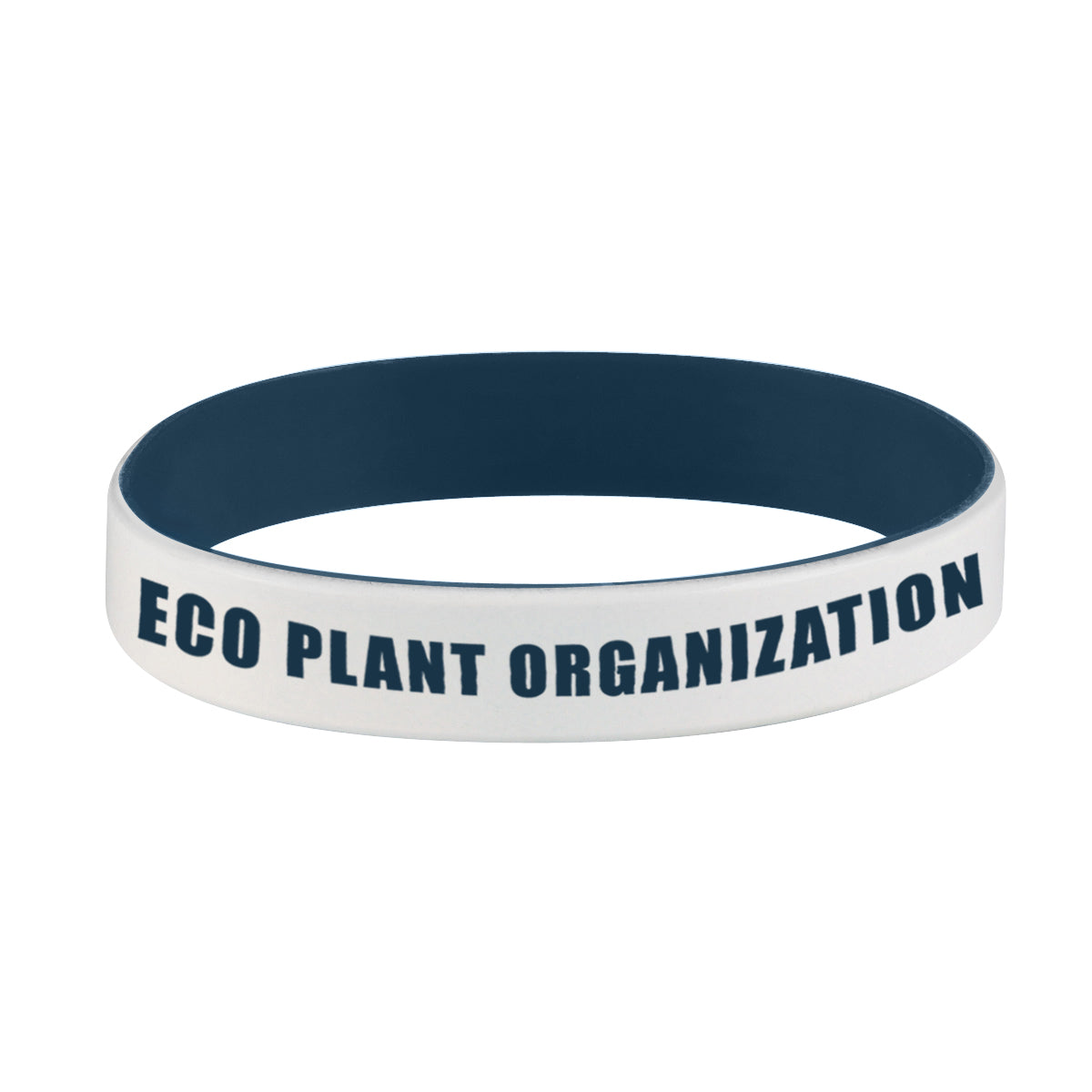 Silicone Bracelet with Colored Letters - White - Laser