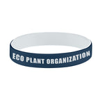 Silicone Bracelet with Colored Letters - White - Laser