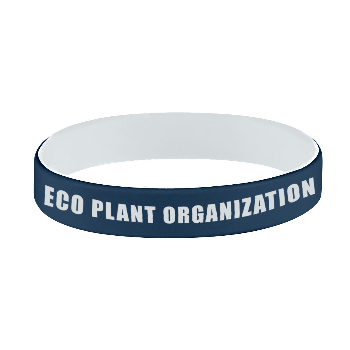 Silicone Bracelet with Colored Letters - White - Laser