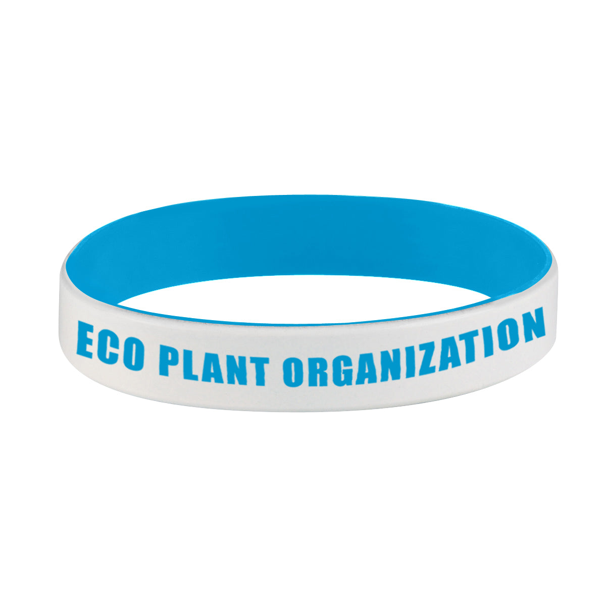 Silicone Bracelet with Colored Letters - White - Laser