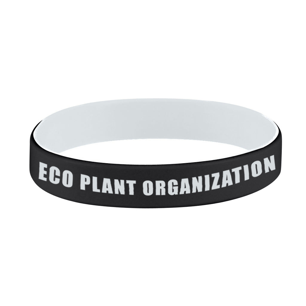 Silicone Bracelet with Colored Letters - White - Laser