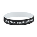 Silicone Bracelet with Colored Letters - White - Laser