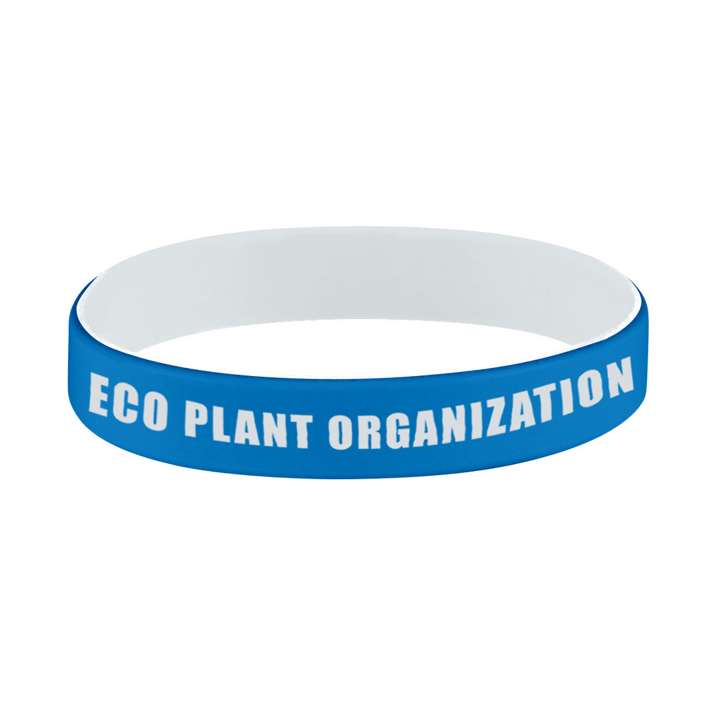 Silicone Bracelet with Colored Letters - White - Laser