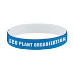 Silicone Bracelet with Colored Letters - White - Laser