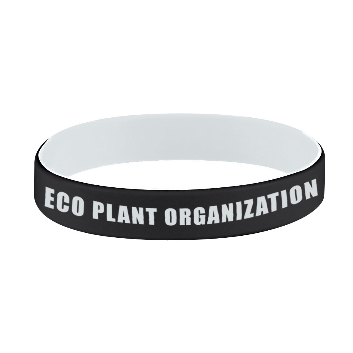 Silicone Bracelet with Colored Letters - White - Laser