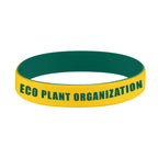 Silicone Bracelet with Colored Letters - Yellow - Laser