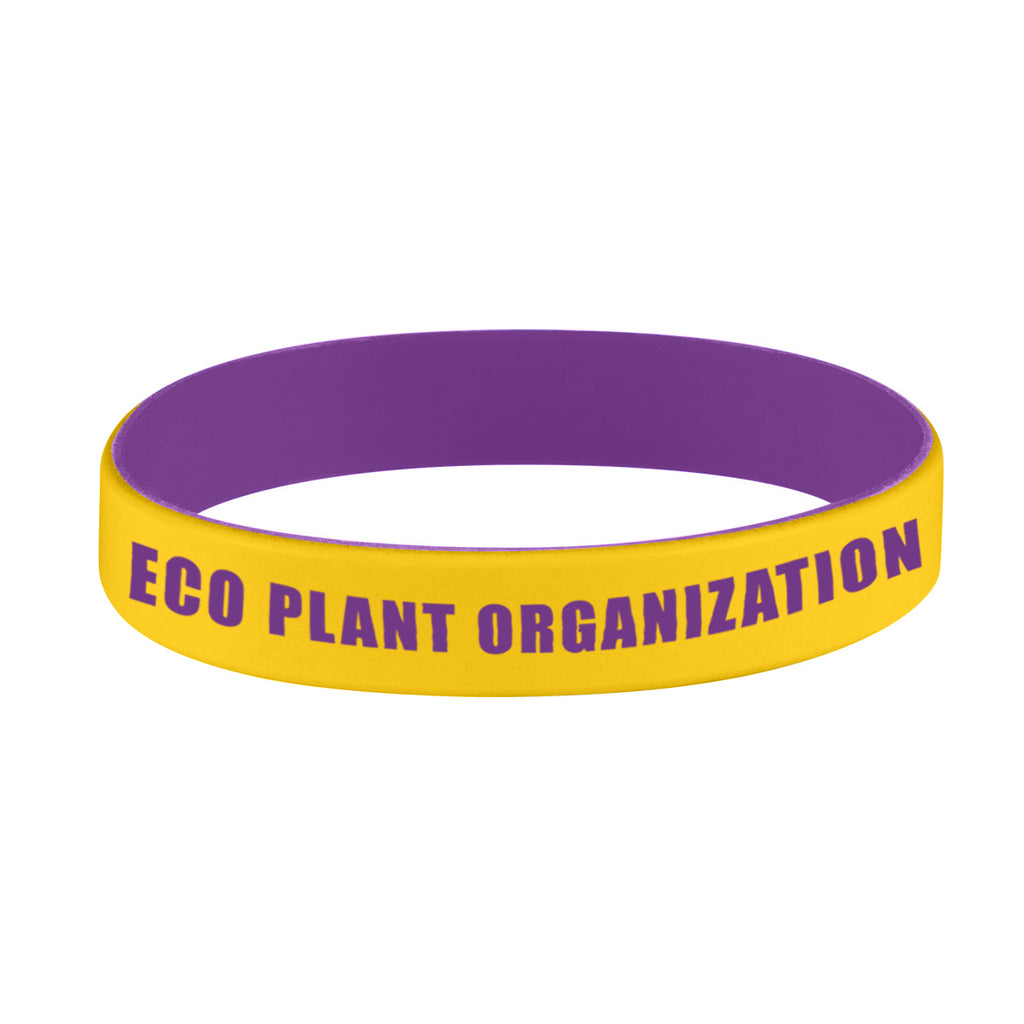 Silicone Bracelet with Colored Letters - Yellow - Laser