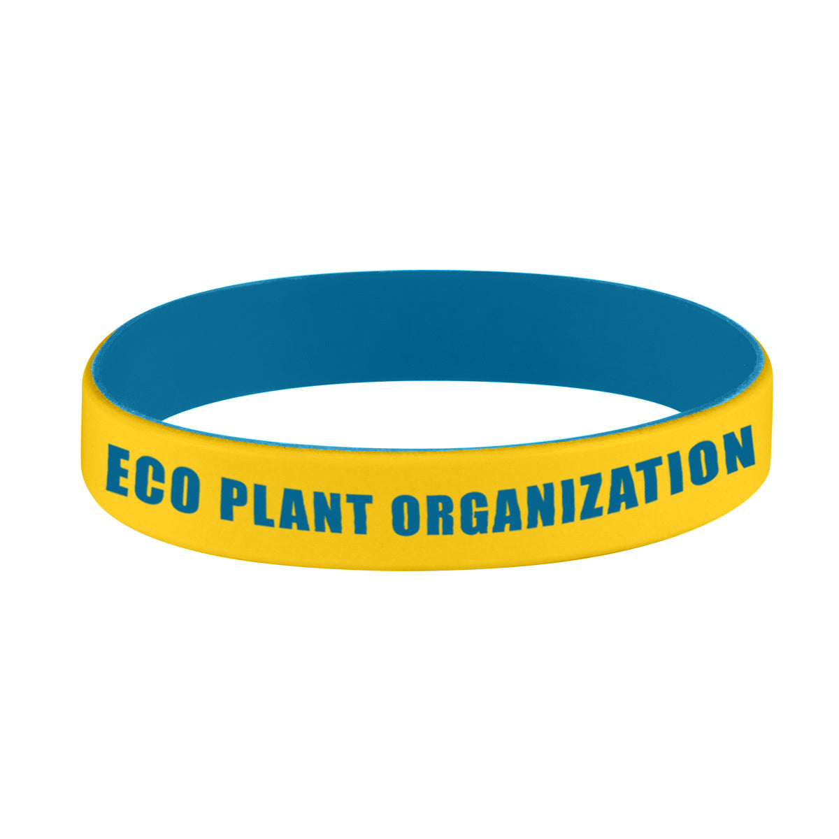 Silicone Bracelet with Colored Letters - Yellow - Laser
