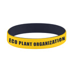 Silicone Bracelet with Colored Letters - Yellow - Laser