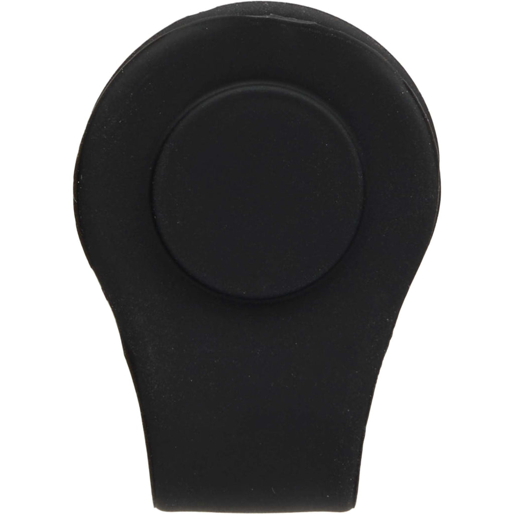 Silicone Brim Clip with Removable Ball Marker Laser Engraving - Black - Back