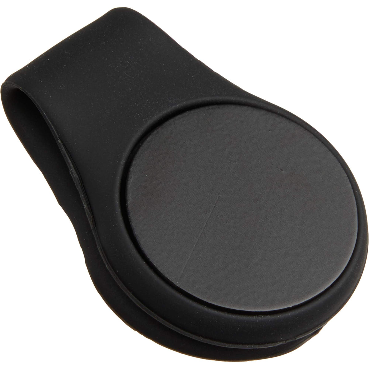 Silicone Brim Clip with Removable Ball Marker Laser Engraving - Black - Detail Closed